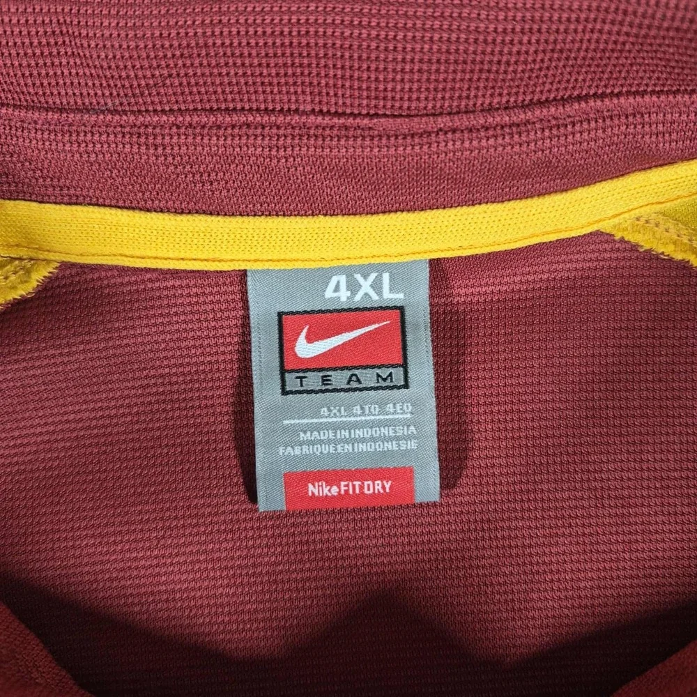 Vintage Nike USC Trojans Polo Shirt Men's 4XL Red Yellow Team Fit Dry Y2K Sports